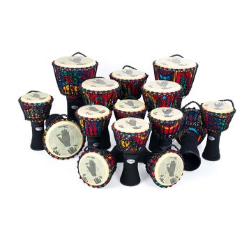 Percussion Plus Slap Djembe Rope Tuned - Mixed Pack of 15